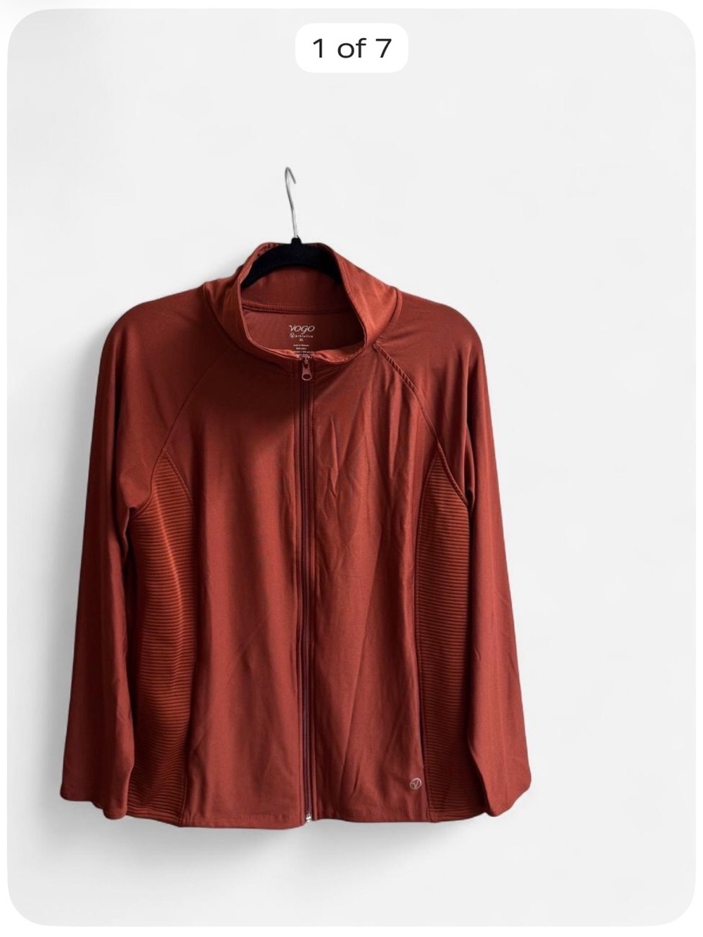 Vogo Athletics Women’s XL Burnt Orange Full Zip Athletic Jacket